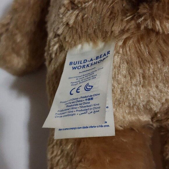 Build-a-Bear Solid Brown Teddy Bear Sewn Eyes Embroidered Plush Toy 2019 14" - Picture 4 of 6